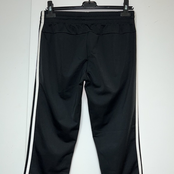 NWOT ADIDAS ESSENTIALS WARM-UP 3-STRIPES TRACK PANTS IN BLACK - Picture 4 of 6